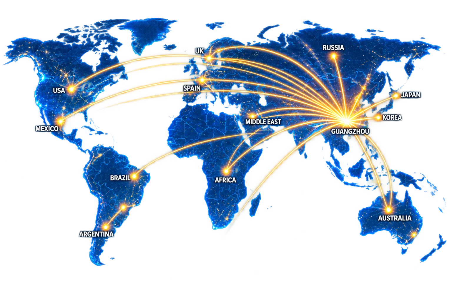 Global reach map
